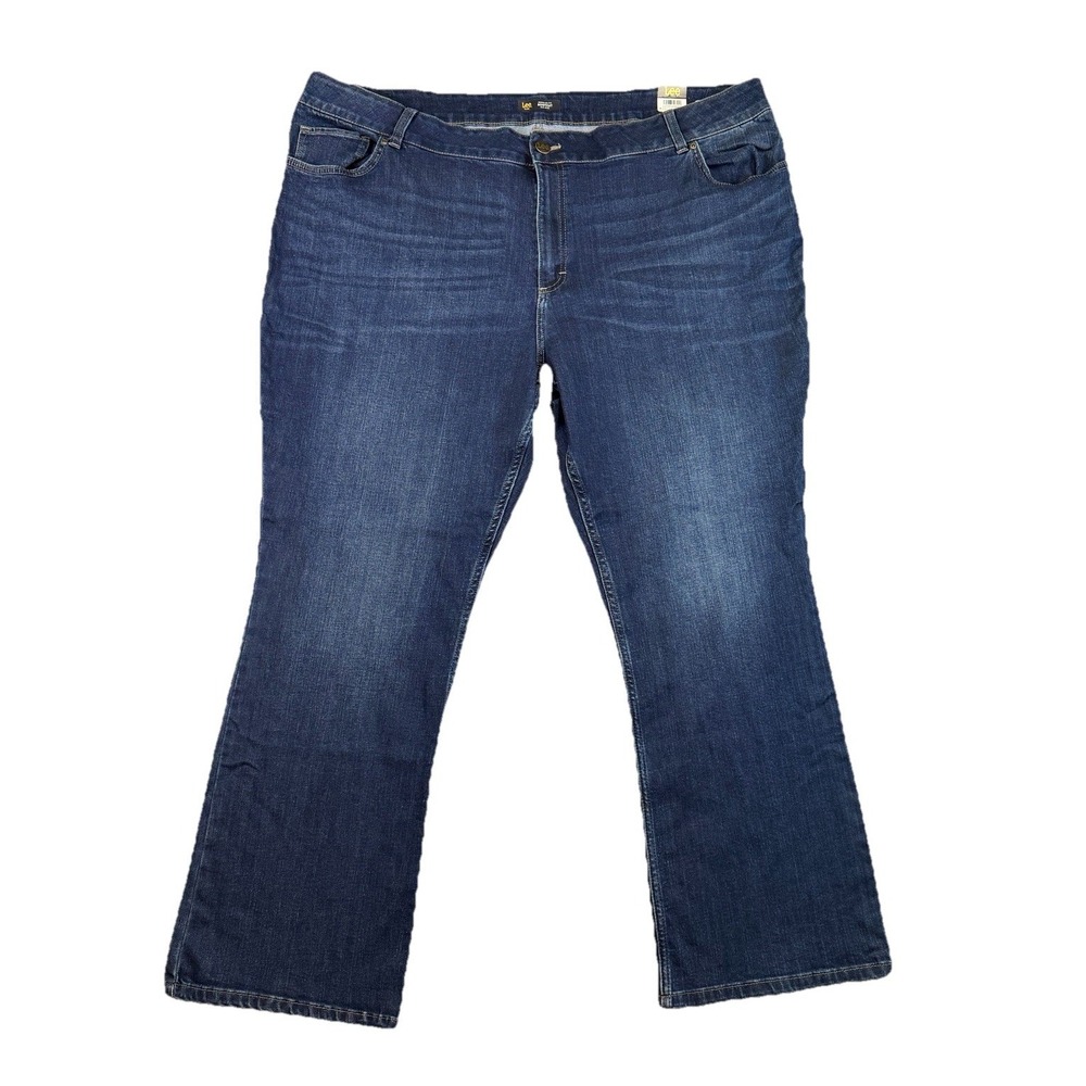 NWT Lee Plus Size Medium Wash Regular Fit Bootcut Mid-Rise Jeans 28W‎ Normcore